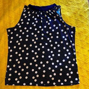 The Limited Navy Polkadot Blouse
